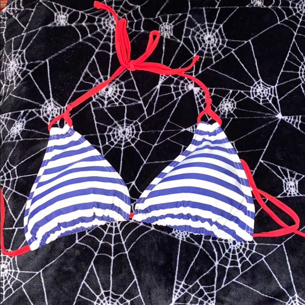 Striped bikini top